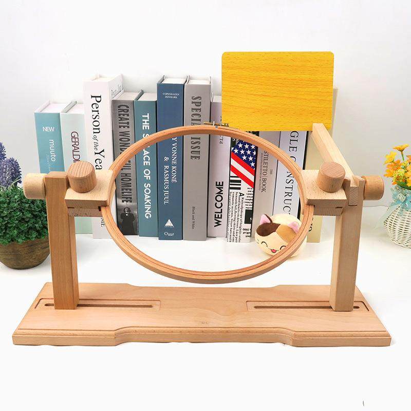 家用可调上多节功能榉木式绣架十字绣刺绣绣架通用983218床刺绣台