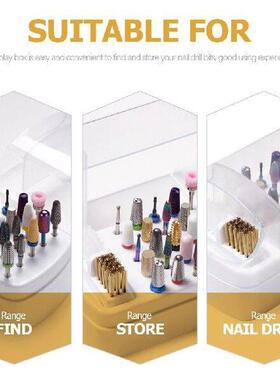 Nail Tools Grinding Head Cleaning Box Drill Bit Holder
