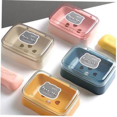 Square Soap box Drain Holder No punching sponge storage香皂