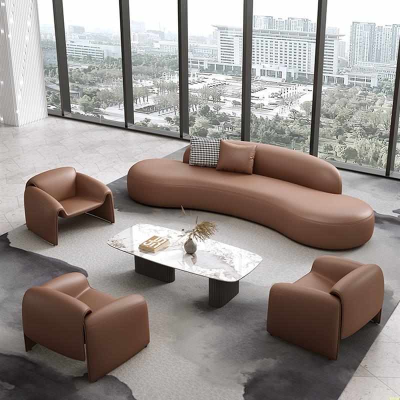 沙发现代简约洽谈沙发休闲大堂茶几商务洽谈酒店组合办公室接待