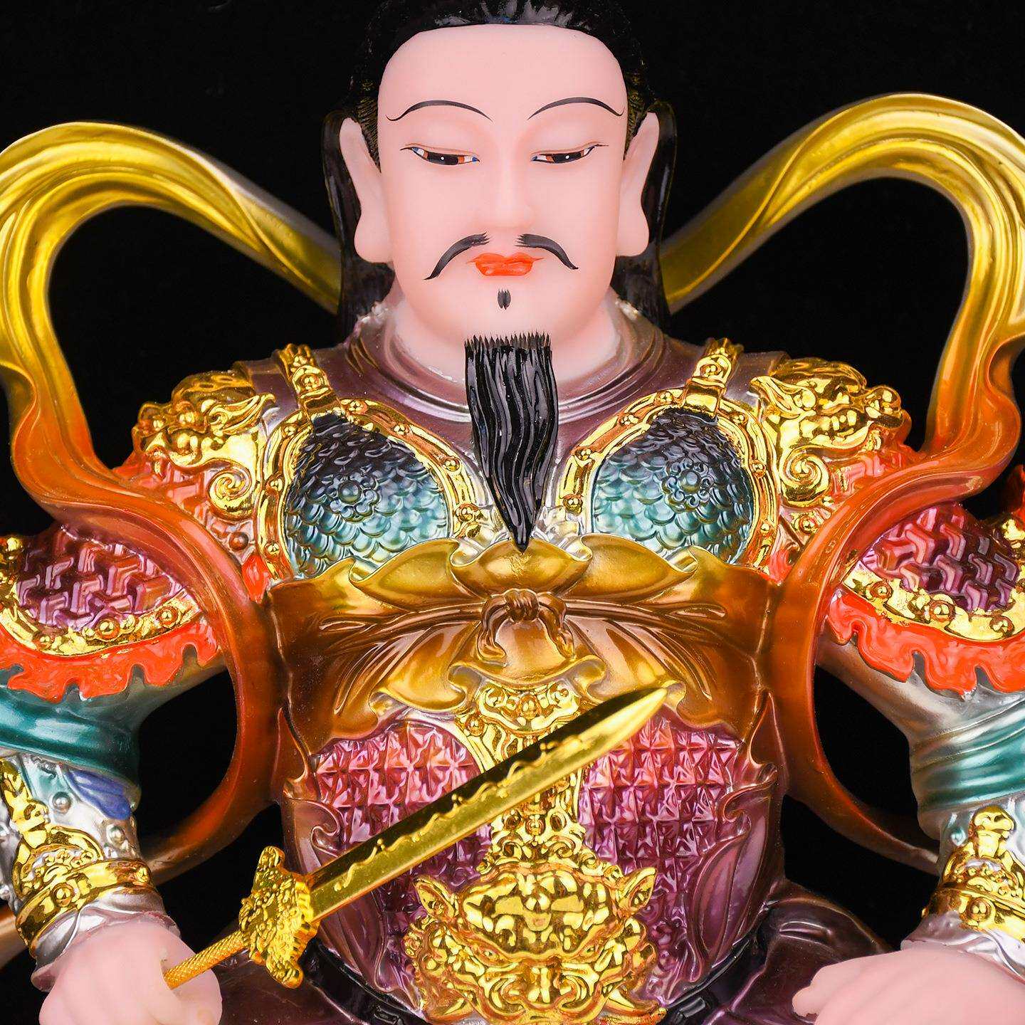 汉白玉真武大帝玄天上帝武当山北极真君九天荡魔天尊神像供奉摆件
