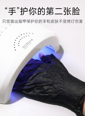 黑手手套批发黑色套装美甲工具