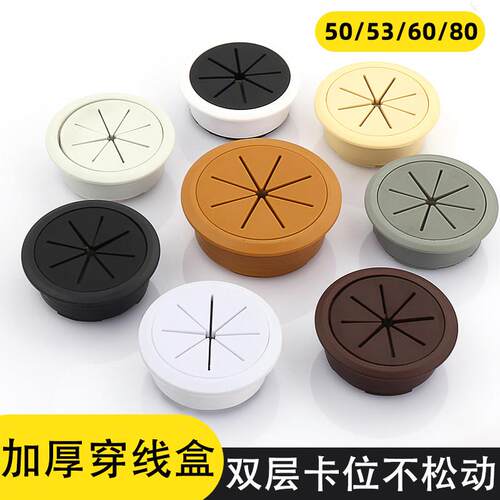 电脑桌线孔盖办公书桌50孔洞装饰盖电视墙穿线孔盖桌面开孔穿线盒