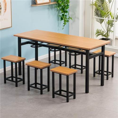 锈钢分体餐桌46GQK人挂凳学校工厂员工食堂面馆长人位方形桌椅不