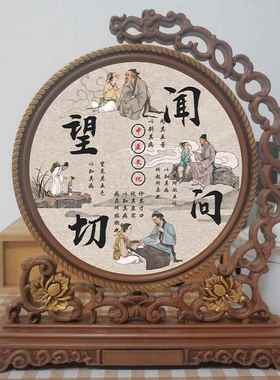 中医馆小摆件针灸诊室装饰品诊所工艺礼品摆饰入门口布置柜架挂画