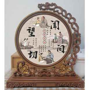 中医馆小摆件针灸诊室装饰品诊所工艺礼品摆饰入门口布置柜架挂画