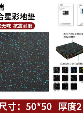 健身房地垫橡胶运动地胶减震垫隔音地板室内哑铃缓冲防震家用楼层