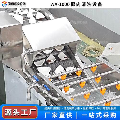 不锈钢椰子肉清洗机 带喷淋压清洗 商用全自动洗肉机器