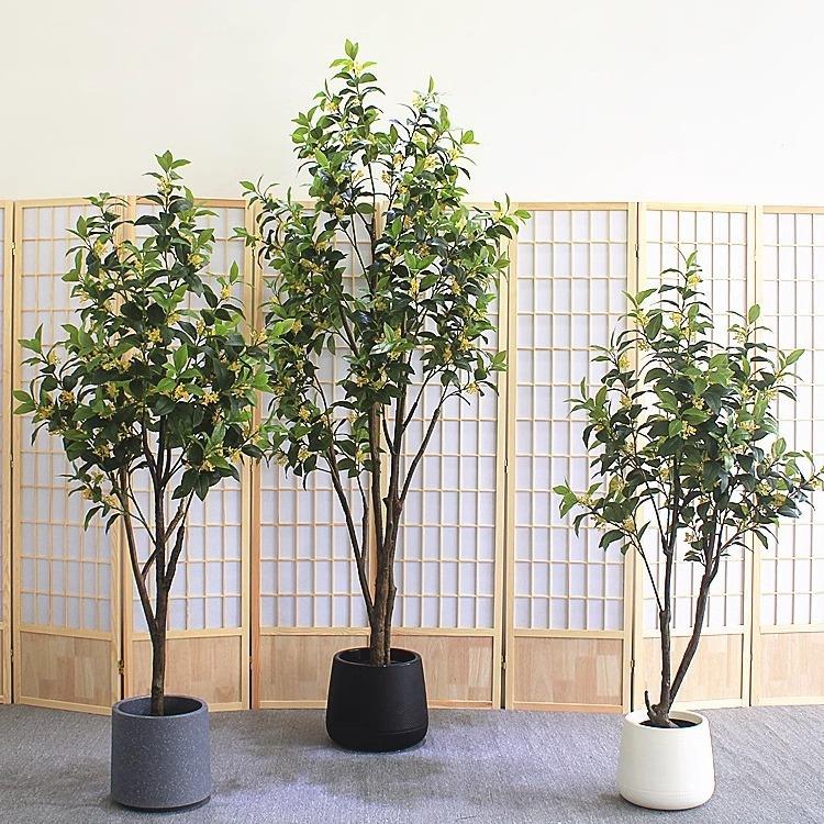 仿真绿植桂花树客厅民宿餐饮酒店铺大型落地装饰假树高端月桂盆栽