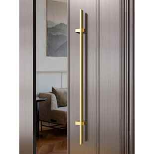 非常简单的无框房屋玻璃门把手黑金酒店俱乐部实木推拉门拉手套