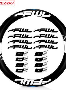 2021新款FFWD F6R公路自行车轮组贴纸改色防水装饰贴碳圈车圈贴纸