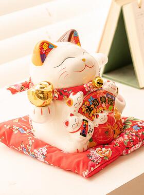 自动摇手招财猫店铺开业摆件送礼佳选家居客厅陶瓷招财摇手摆件