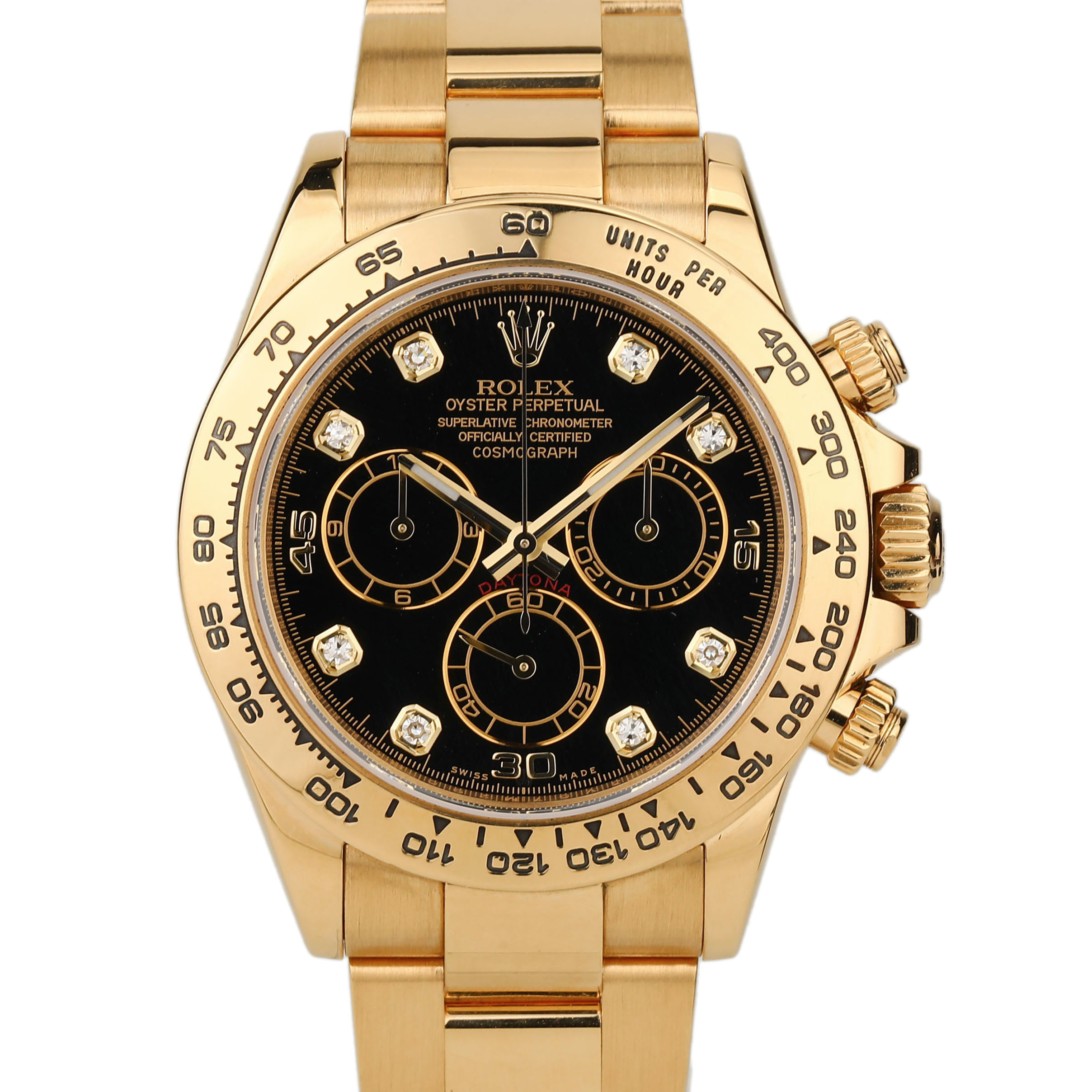 [9.8新]劳力士迪通拿18K黄金自动机械男表116508