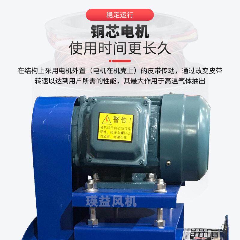 KT40-9电机外置式轴流风机工业管道式抽风机烤漆房专用风机2.2KW