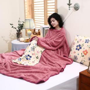 4新5展120 2025枕折开叠451 50花儿 双面舒棉绒懒人被抱ZS 2025款