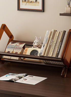 桌面书架置物架桌上儿童小型简易收纳立架飘窗台面书桌上放书架子