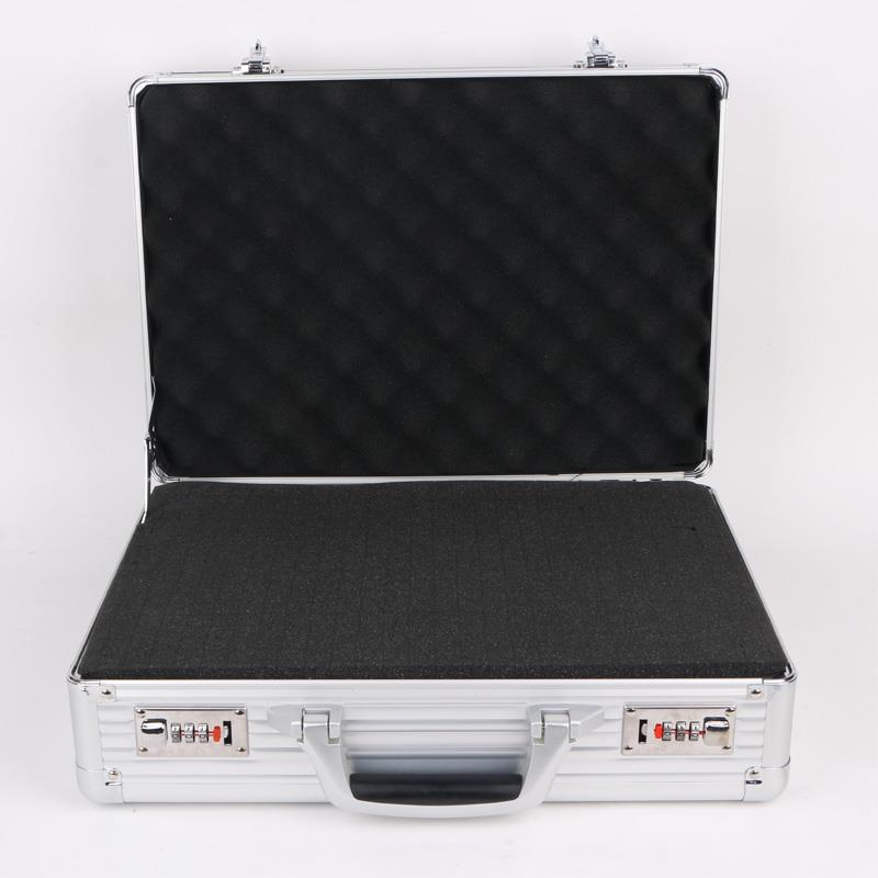 正品手提密码箱铝合金箱具箱工 件文箱装钱箱保件险箱 证收纳公文