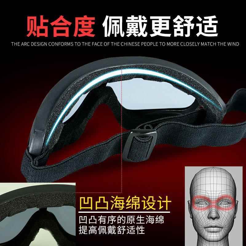 眼睛面罩密封水电工开槽防尘眼镜骑行护眼工作实验儿童安全专用防