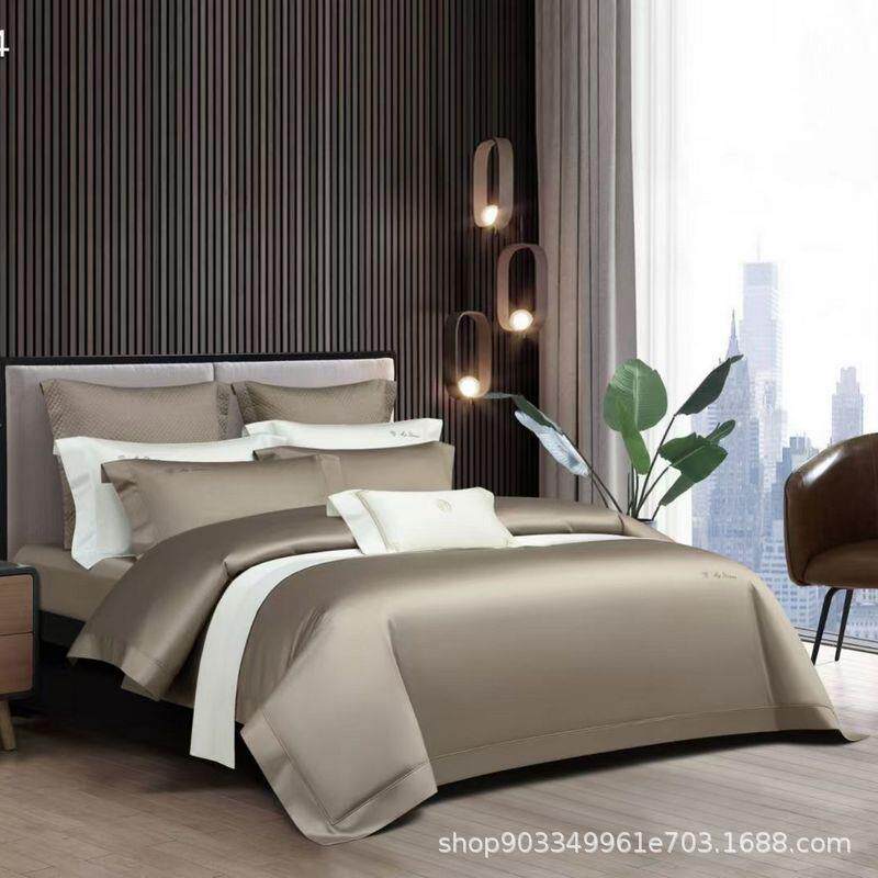 100支匹马棉素色五星级酒店纯色纯棉床单四件套床上用品透气1.8HL