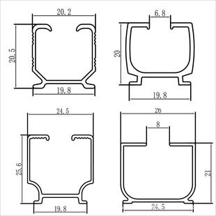 铝合金窗帘轨道罗马杆铝型材窗帘杆供应挤压成型喷涂订单