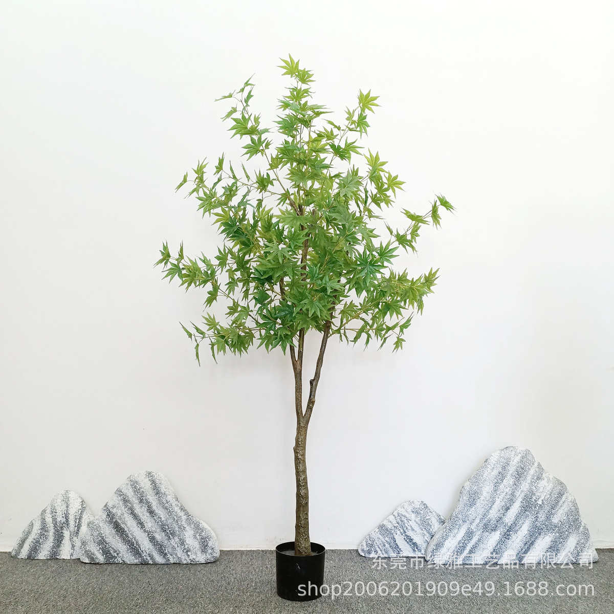 仿真绿植盆栽仿真绿枫树客厅办公室落地盆栽软装造景假绿植