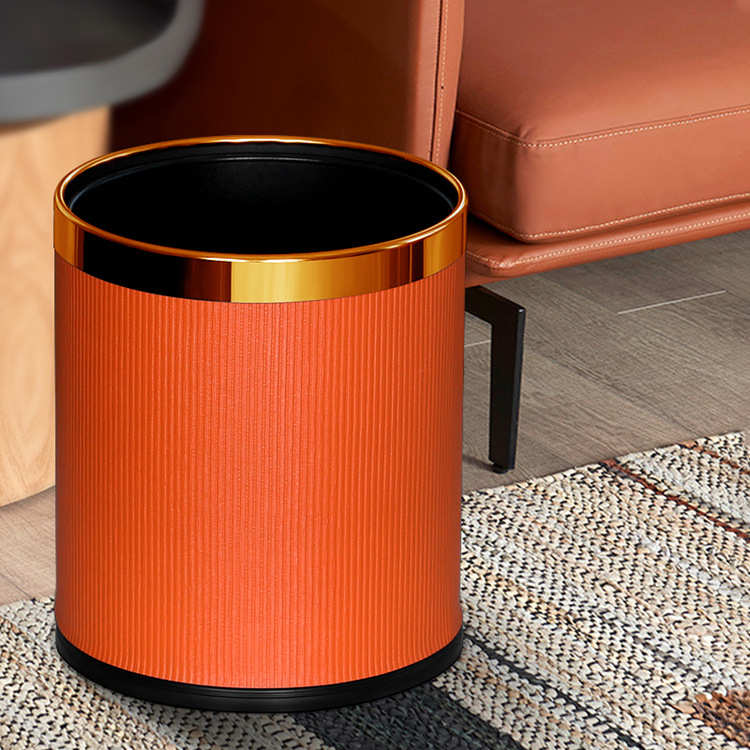垃圾桶双层家用客厅创意酒店厨房卧室大号高档轻奢北欧LOGO