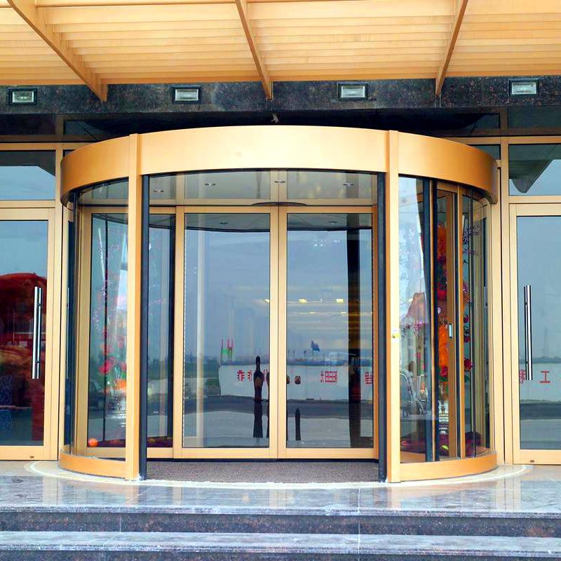 厂家定制感应旋转门自动感应门双开门两翼旋转门感应自动门