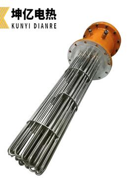 坤亿电热 法兰式加热管 380V大功率空气干烧加热管 水箱加热管