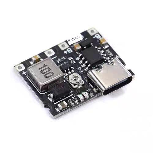 3.7V升9V 5V 万用表改装18650锂电池充电升压放电一体可调模块2A