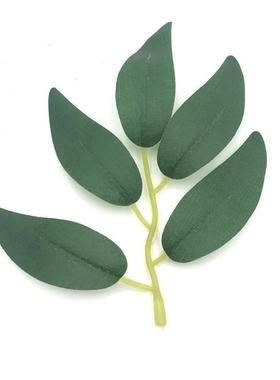 仿真柳叶MYR白色柳叶庆装饰叶人造婚景观假树仿真花欧式花装饰配