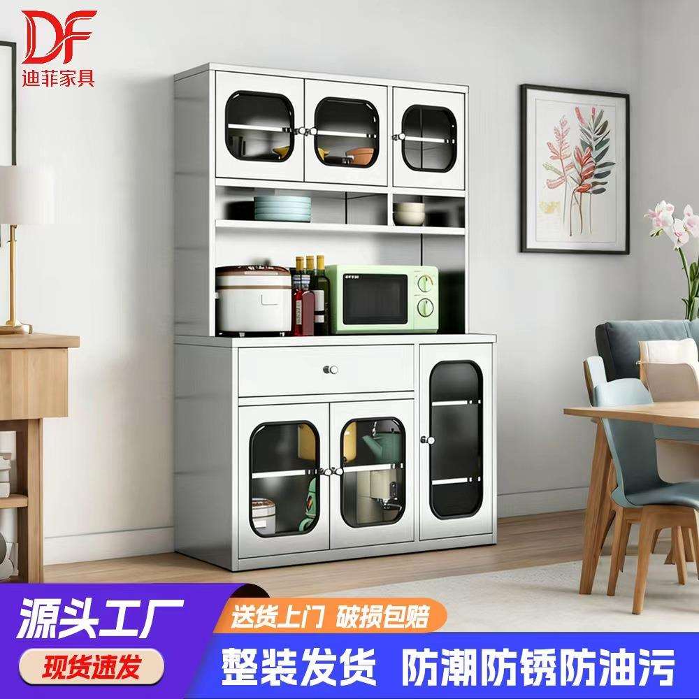 不锈钢厨房储物柜家用餐边柜多层网门收纳柜多功能厨具柜厂家