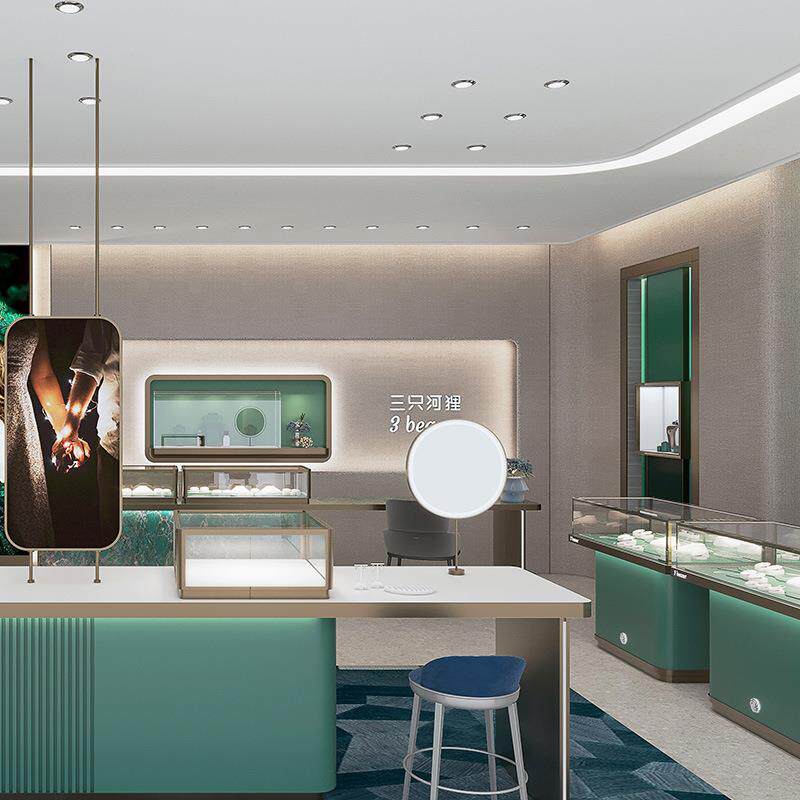 商场高档珠宝展示柜货柜 精品玻璃柜玉器饰品展示台首饰柜展架子