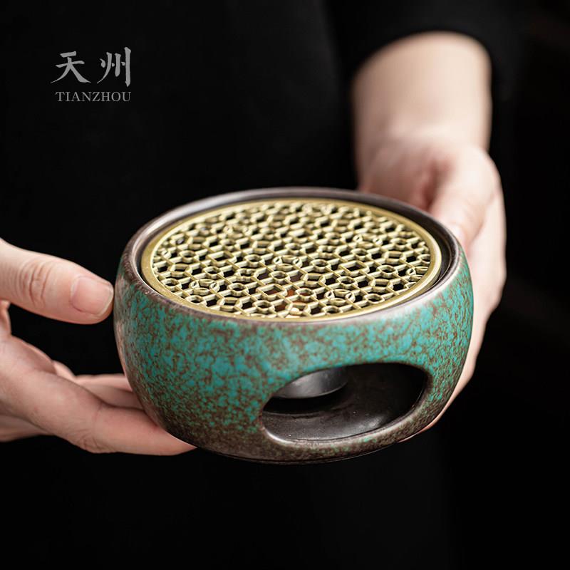 天州覆古蜡烛温茶炉暖茶器底座公杯茶台加热茶具配件