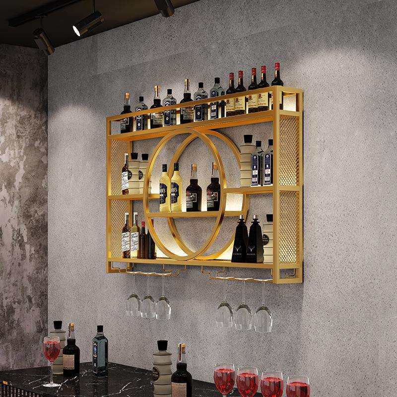 铁艺吧架台酒架挂墙展示煦宇家具柜酒现柜置物架墙上餐厅壁挂式红