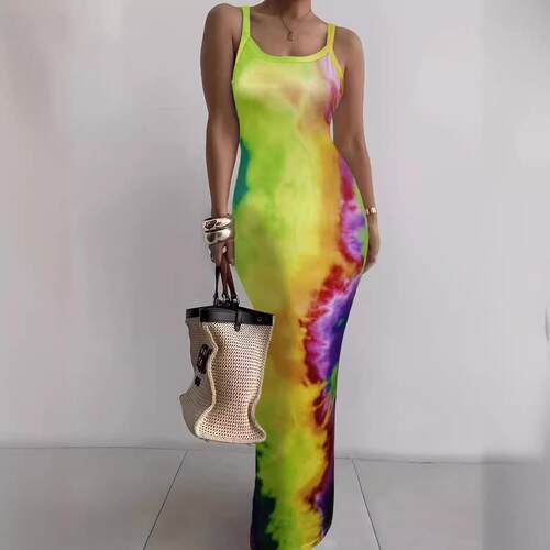 Women Summer Long Dress Casual Slip Sexy Slim Sleeveless