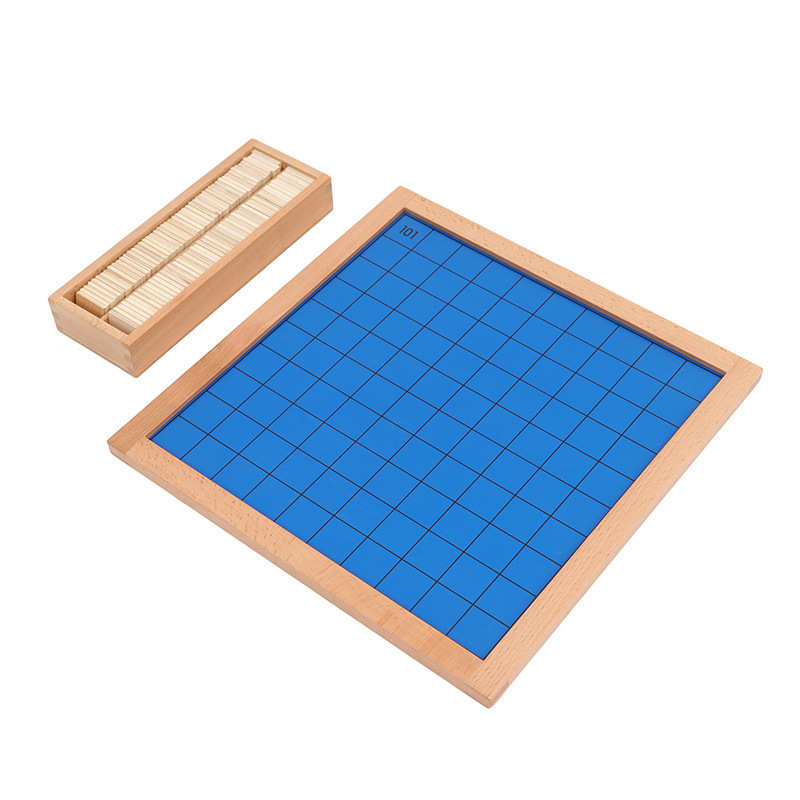 虎天天蒙氏蒙特梭利蒙台梭利数学教具100-200连续数一百板百数板