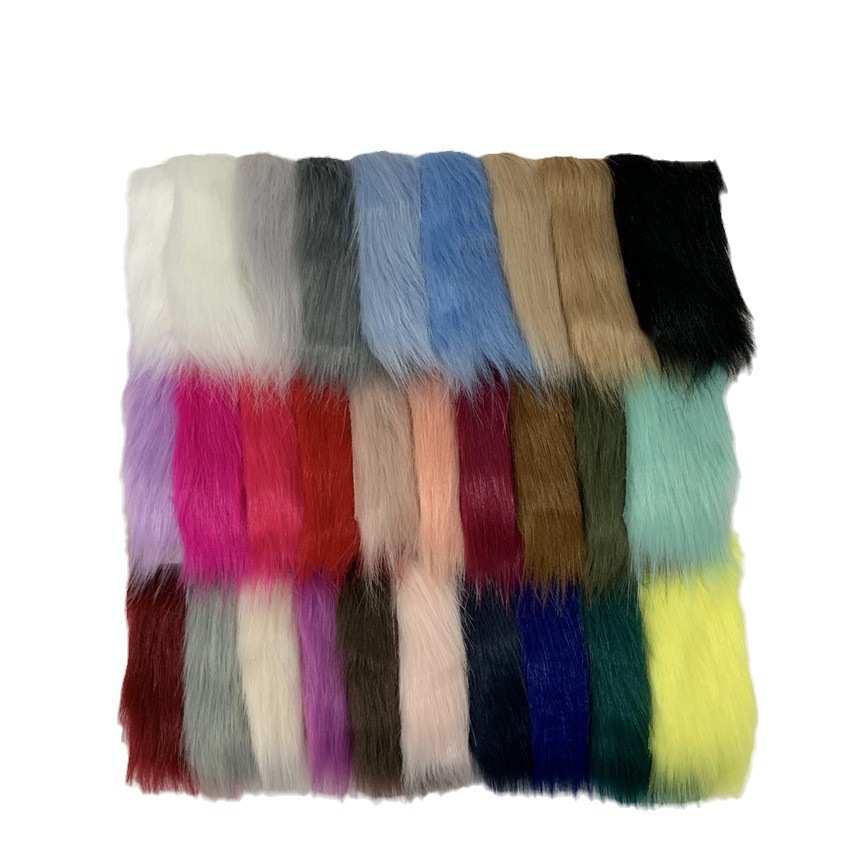 面料纯色人造毛皮绒布 毛现货狐狸仿 狐狸长毛绒狐狸 毛5cm大 毛