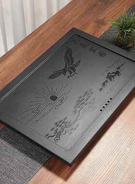 49*39大理石玻璃茶几配件嵌入式47*37空位岩板茶桌漏水金盖板茶盘