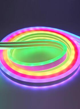 七彩氛围轮廓灯同屏追TYV光电竞房带脑桌显电示器背景饰装拾音变