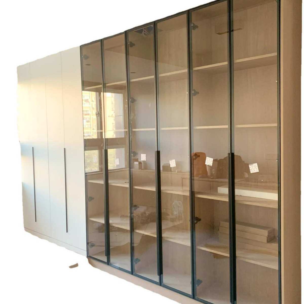 玻璃酒柜客厅靠墙极简铝框玻璃柜门展示柜简约轻奢酒柜书柜门定制,基础建材,密封条,淘宝优惠券,粉丝福利购,淘宝优惠卷