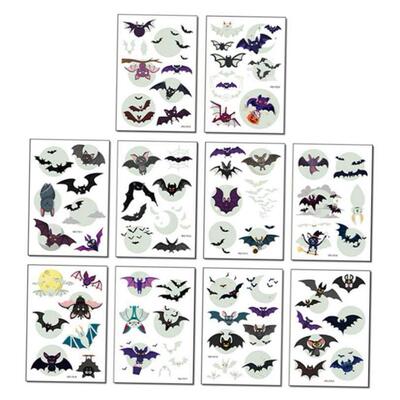 1pc Halloween Tattoo Stickers Luminous Temporary Waterproof
