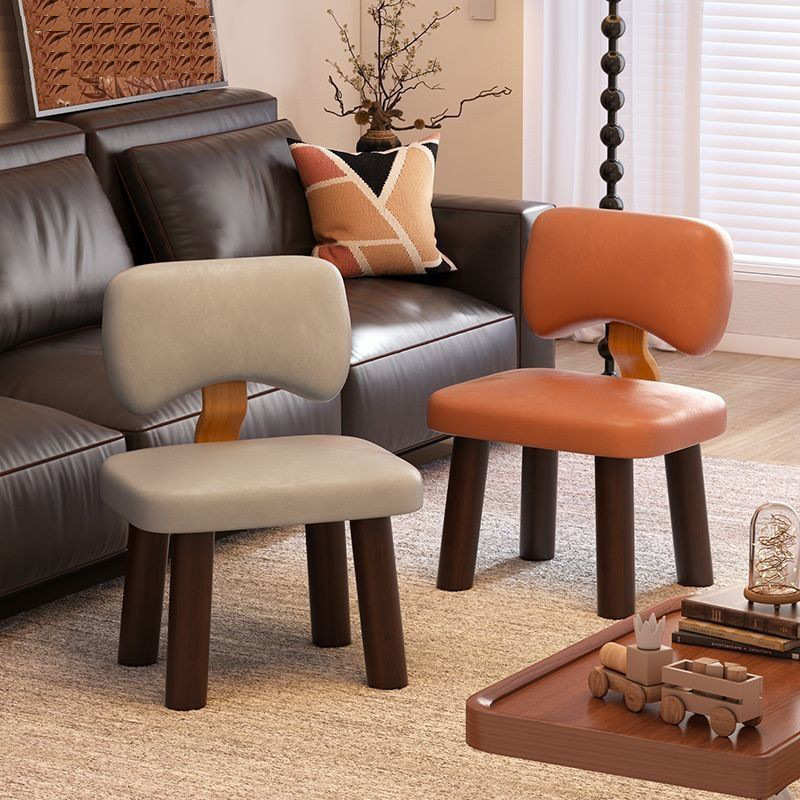 小凳子家用矮凳实木板凳客厅沙发凳软包小椅子木凳子中古风矮凳