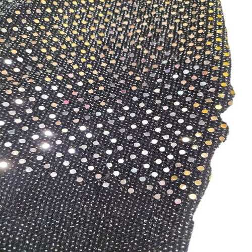 厂价优惠直销锦纶银丝弹力小亮片布料服装童装装饰面料3厘粘亮片