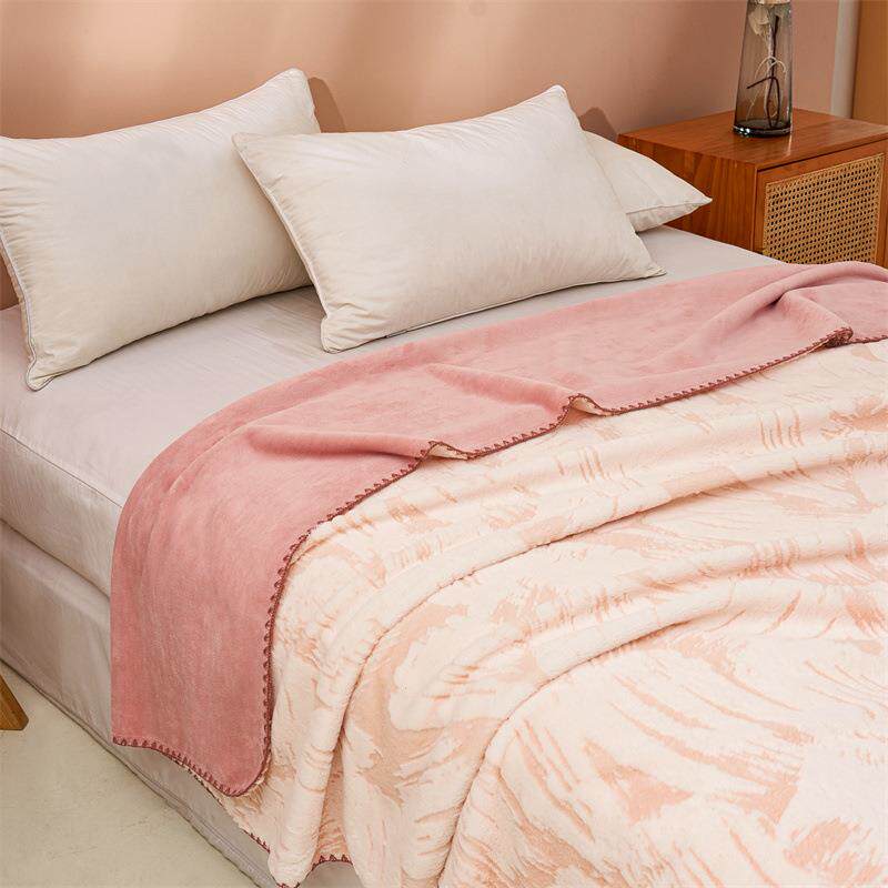 新款简约亲肤西城印象兔毛毯贝贝绒毯子暖冬超柔软不掉毛温暖