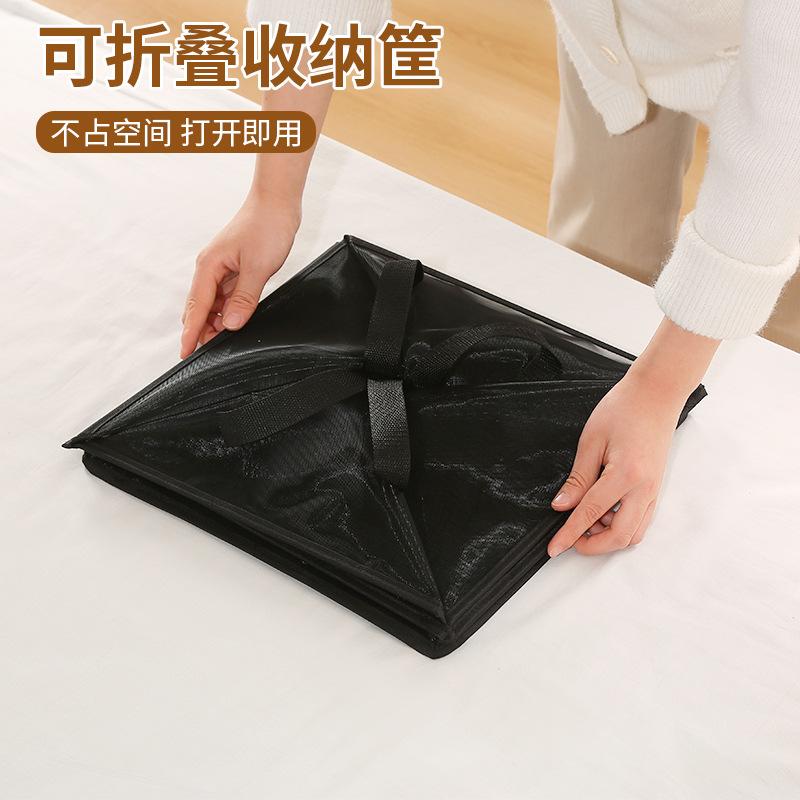双层脏衣篮柜下可折叠卫生间用大容量收纳筐洗衣篮杂物内衣胀衣服