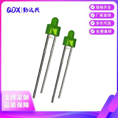 F2MM绿发翠绿光超高亮LED绿灯透明奶嘴发光二极管 led直插 指示灯