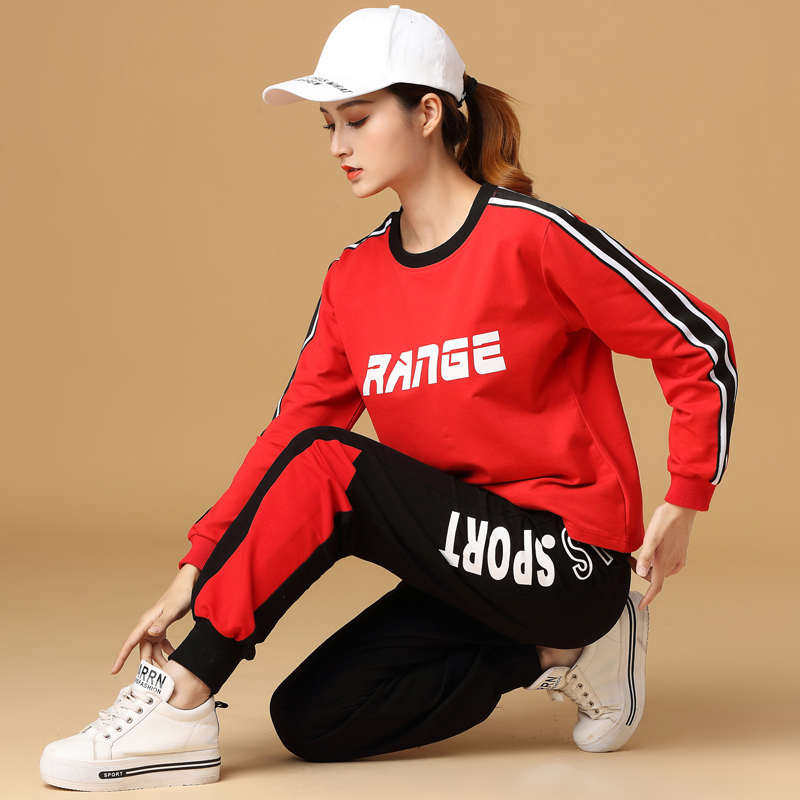 鬼健身运动装洛神新款套装女时尚衣服舞广场步舞服装秋季步舞曳