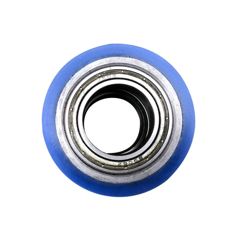 聚氨酯无动力包软胶轮 耐磨流水线滚筒 轴承传输送带从动导向轮