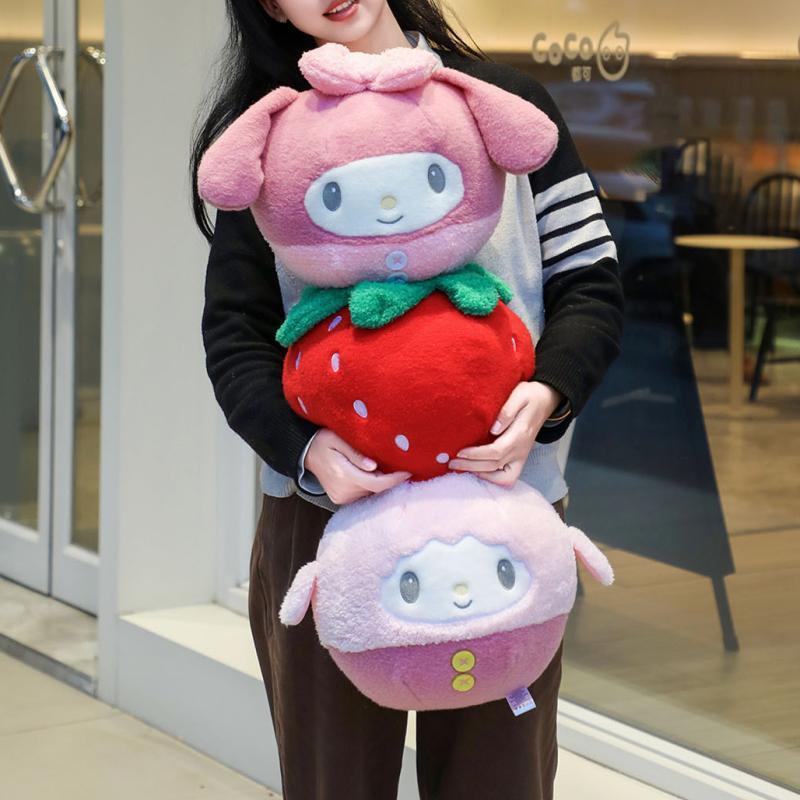 少女心日系长抱枕美乐蒂库洛米大口仔居家沙发床头靠背夹腿睡觉
