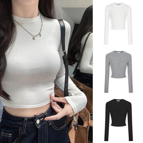 4-Pack Women's Solid Color Slim Fit Sexy Long Sleeve Knit